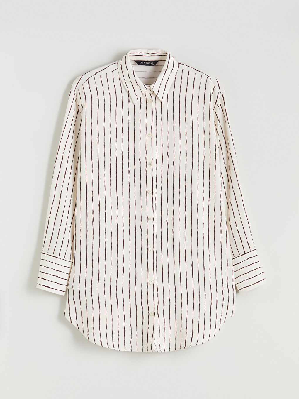 LCW Modest Striped Women's Shirt Tunic -W5I257Z8-LEW