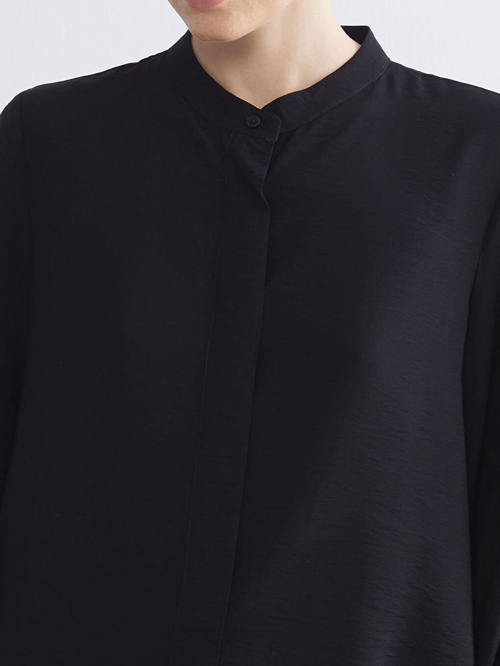 LCW Modest Риза-туника с яка тип дядо за жени -W5I272Z8-RQL
