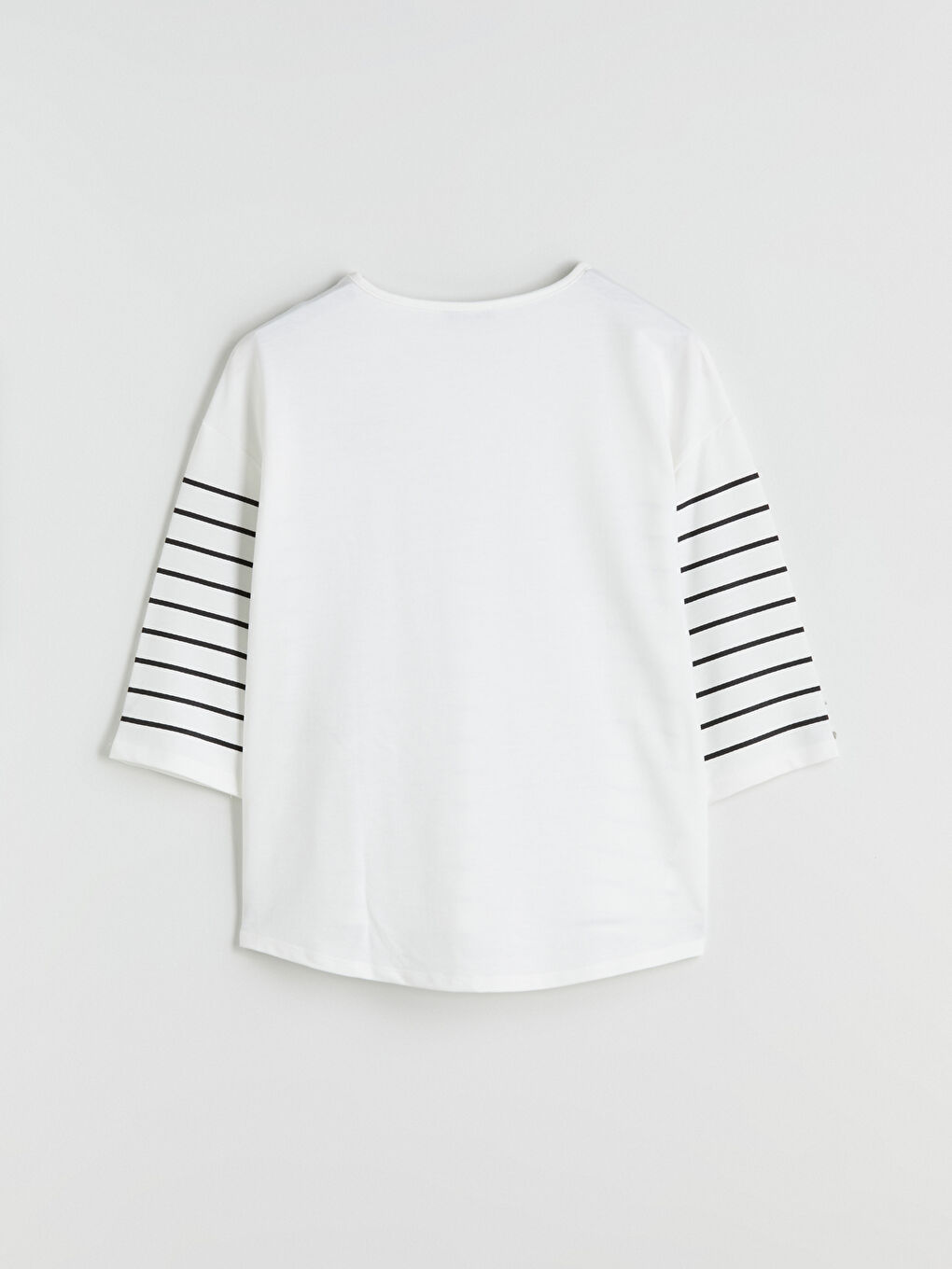 LCW Grace Crew Neck Striped Jersey Women's T-Shirt -W5I279Z8-LEG