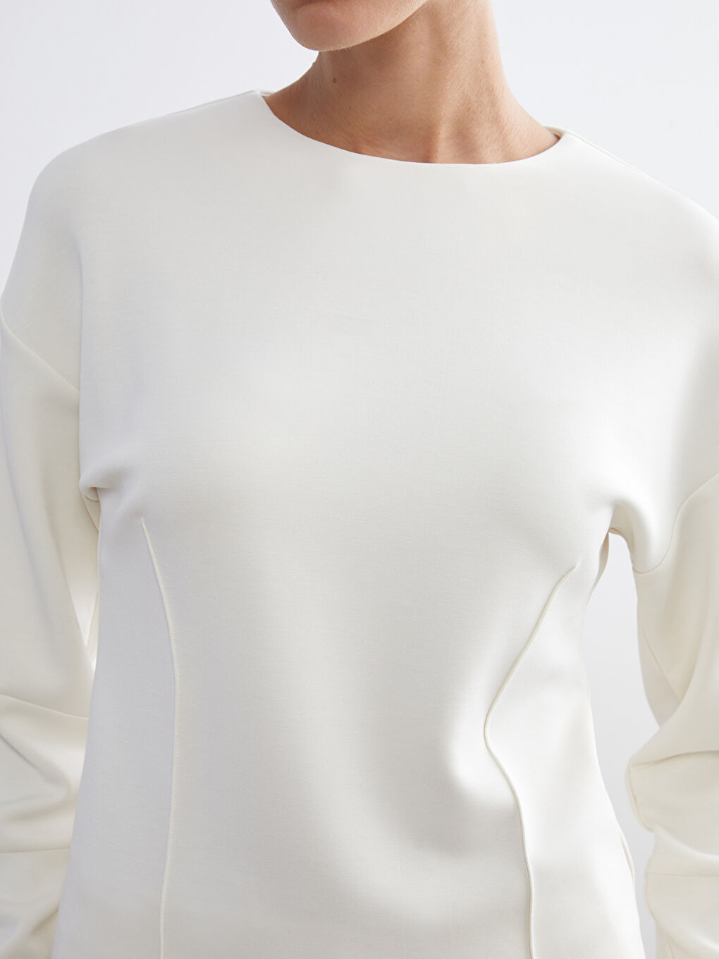 Crew Neck Modal Blend Blouse-2