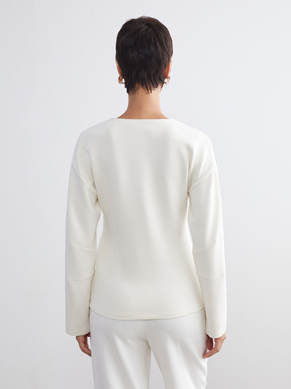 Crew Neck Modal Blend Blouse-3