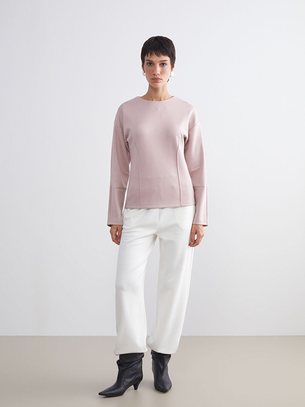Crew Neck Blouse-1
