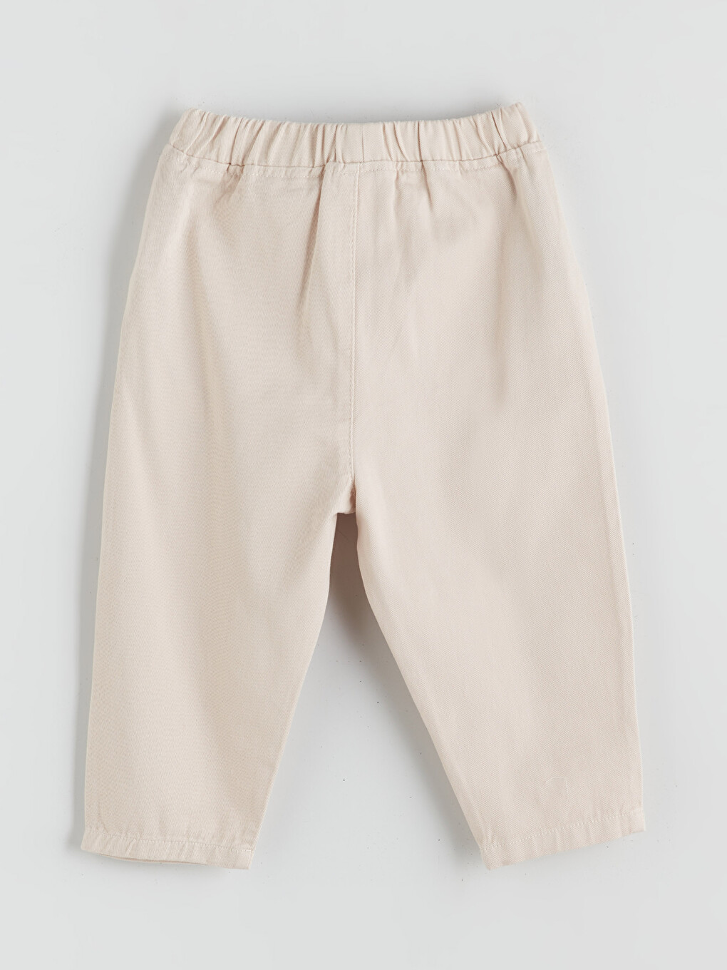 Bej Loose Fit Kız Bebek Gabardin Pantolon-1