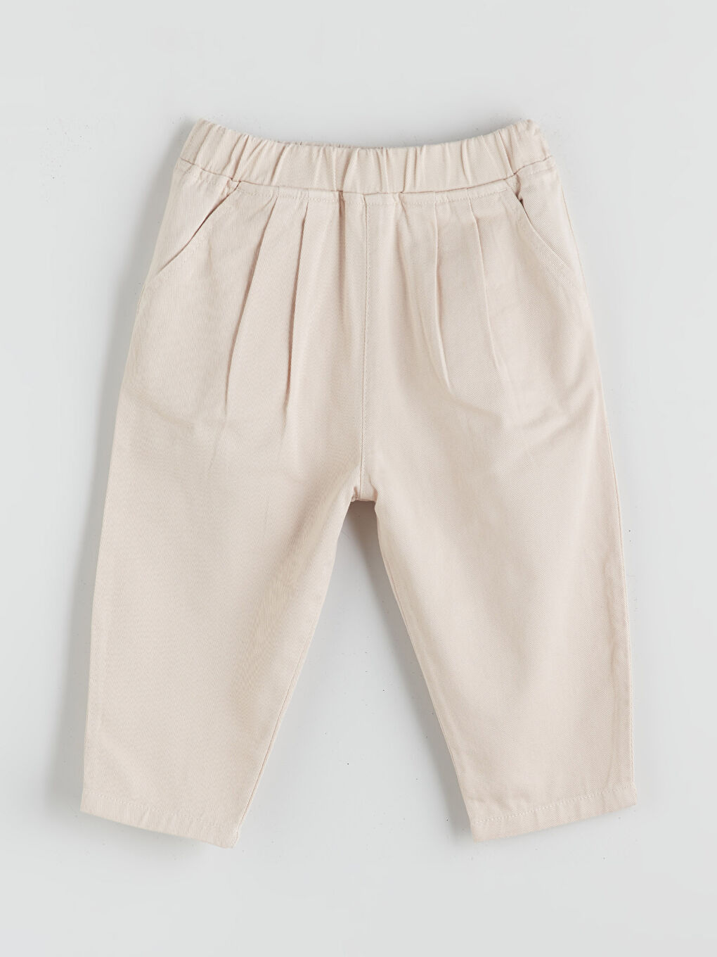 Bej Bebe Yaka Kız Bebek Bluz ve Pantolon 2'li Takım-6