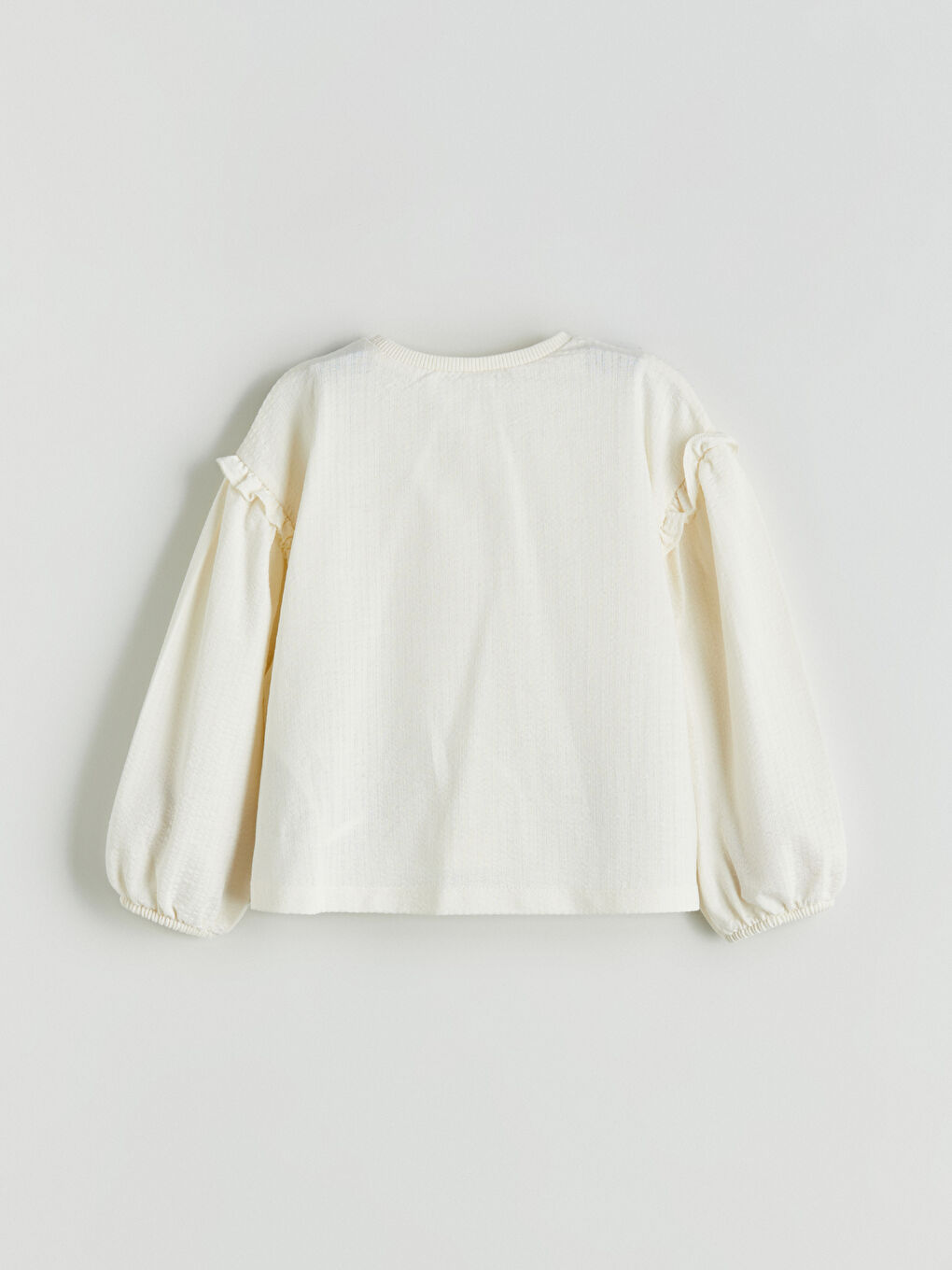 Bej Bisiklet Yaka Kız Bebek Tişört ve Pantolon 2'li-5