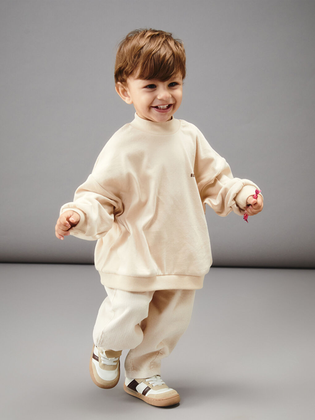 Funnel Neck Baby Boys' Sweatshirt and Trousers-1