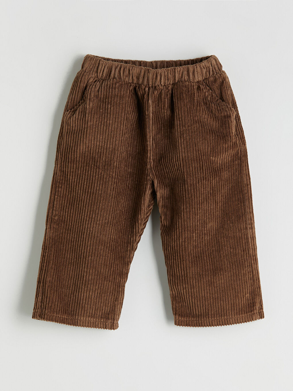 Bej Bisiklet Yaka Erkek Bebek Sweatshirt ve Pantolon 2'li-5