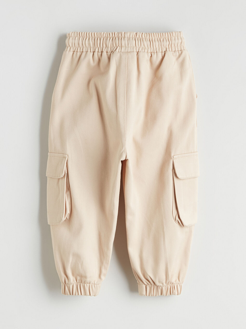 Bej Beli Lastikli Erkek Bebek Kargo Pantolon-2