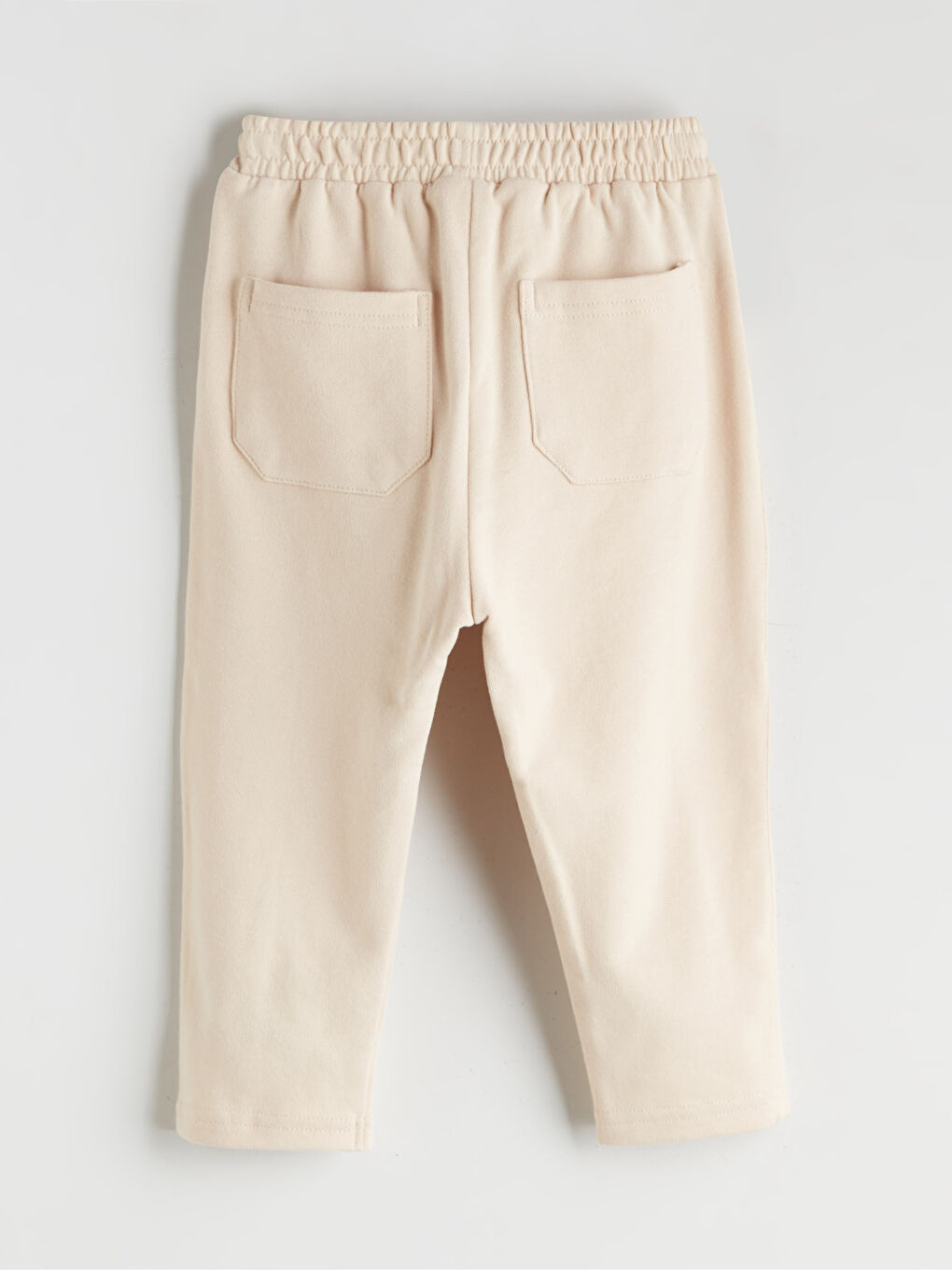 Bej Beli Lastikli Erkek Bebek Pantolon-1