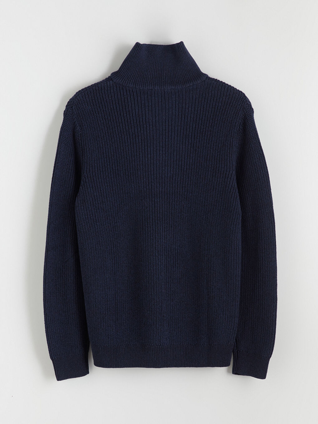 Ерлерге арналған трикотаж жемпір биік жағалы сыдырмалы-5