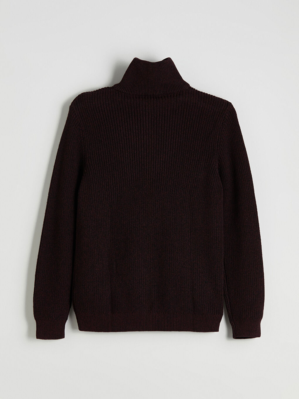 Ерлерге арналған трикотаж жемпір биік жағалы сыдырмалы-5