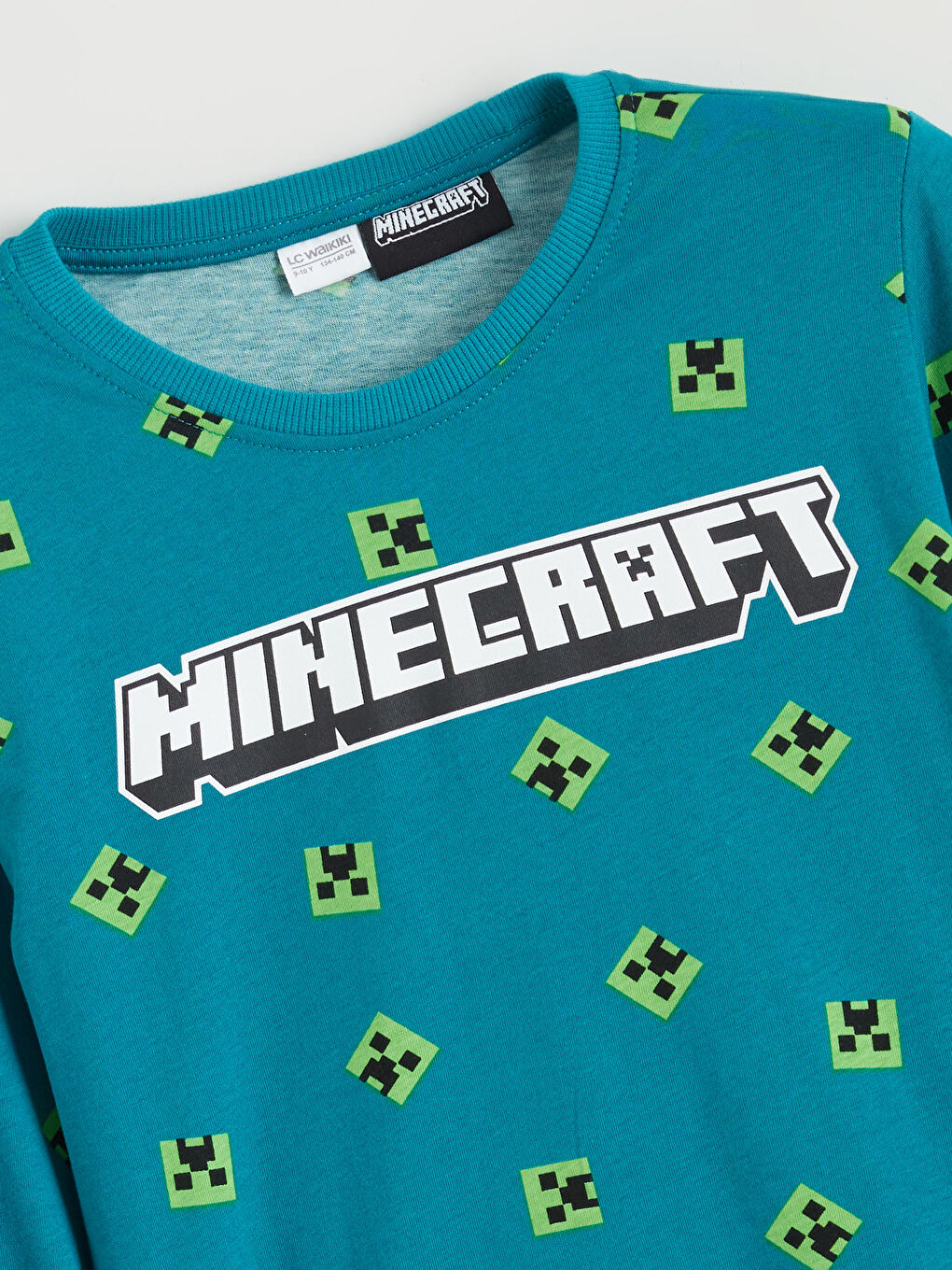 Yeşil Minecraft Baskılı Erkek Çocuk Pijama Takımı-2