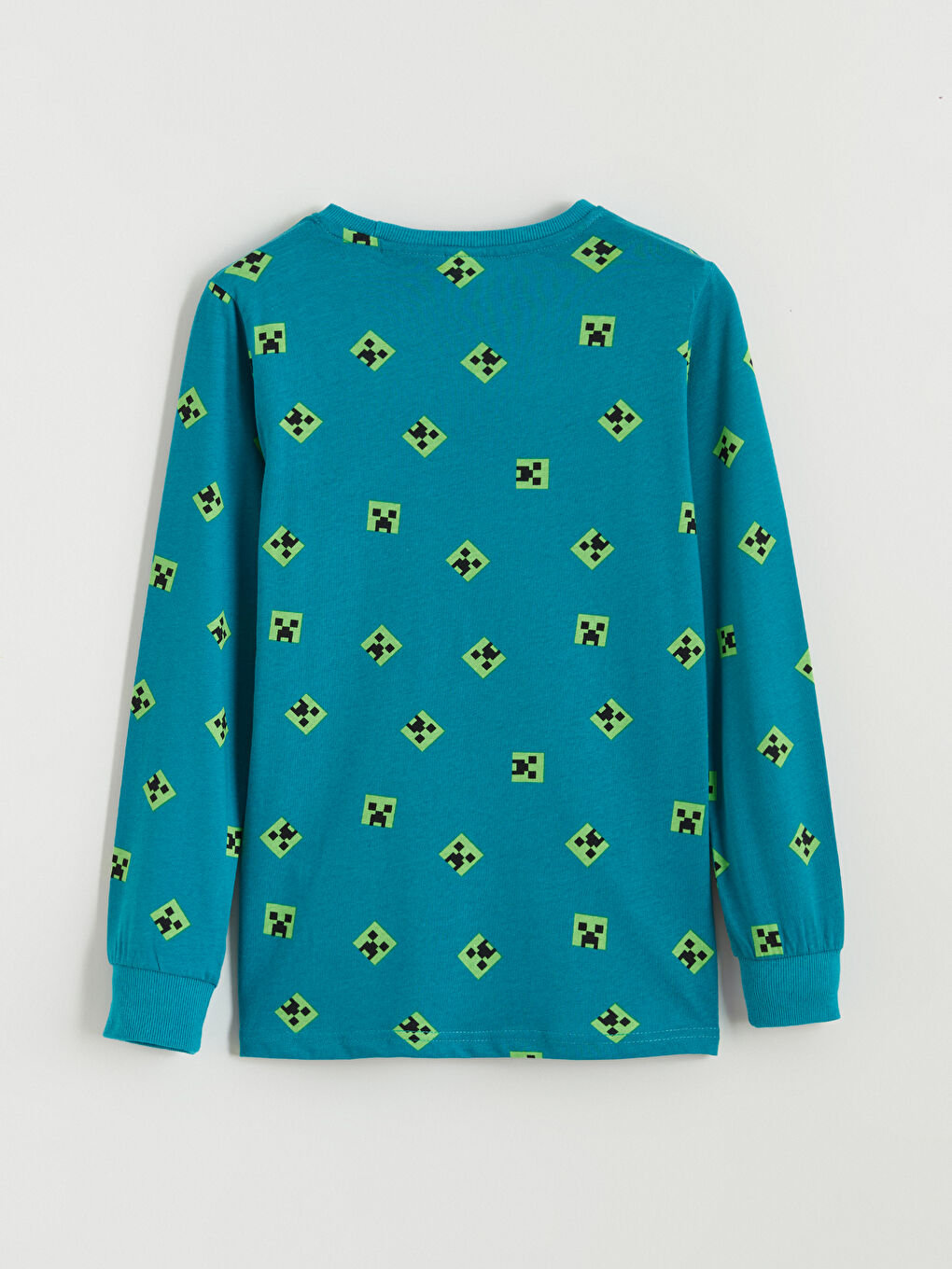 Yeşil Minecraft Baskılı Erkek Çocuk Pijama Takımı-3