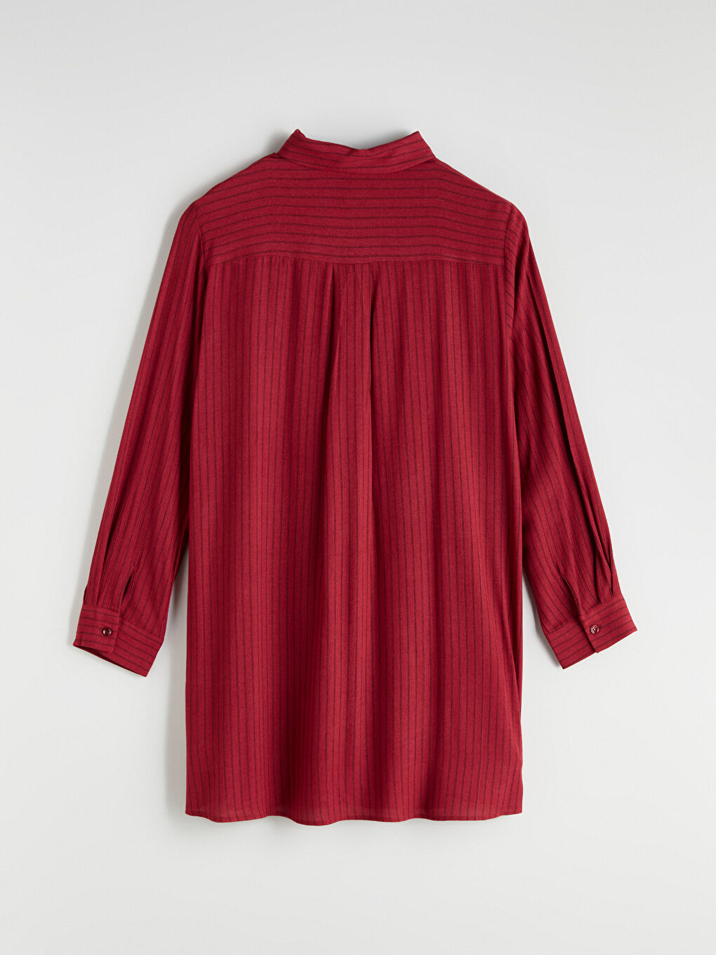 Полосатая женская рубашка-туника-7