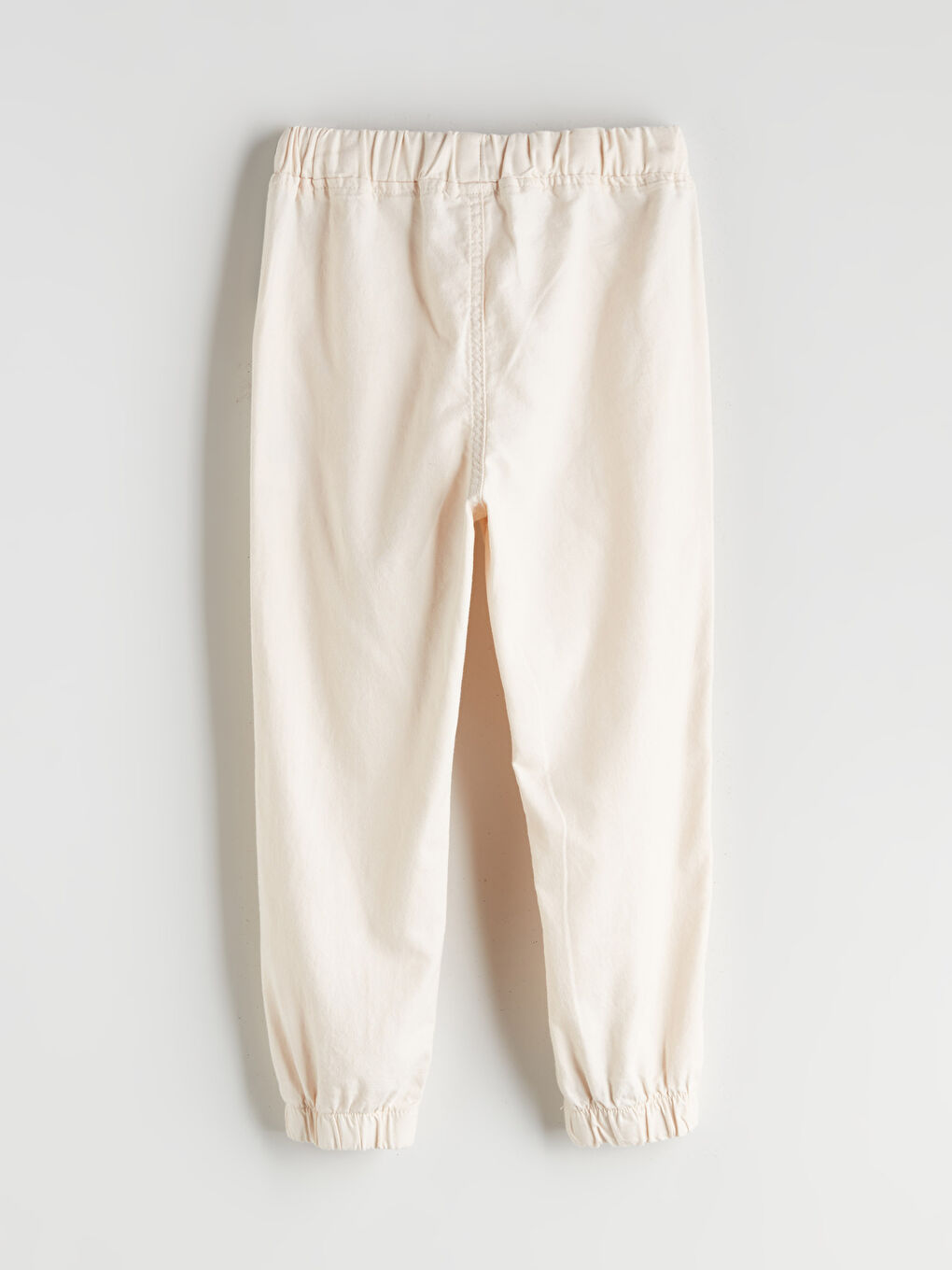 Ekru Keten Karışımlı Erkek Çocuk Jogger Pantolon-2