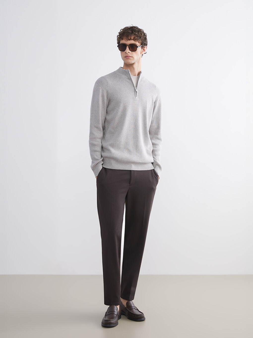 كنزة صوفية رمادي رجل-1