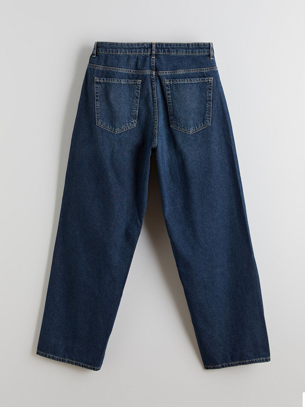 İndigo Rahat Kalıp Erkek Jean Pantolon-6