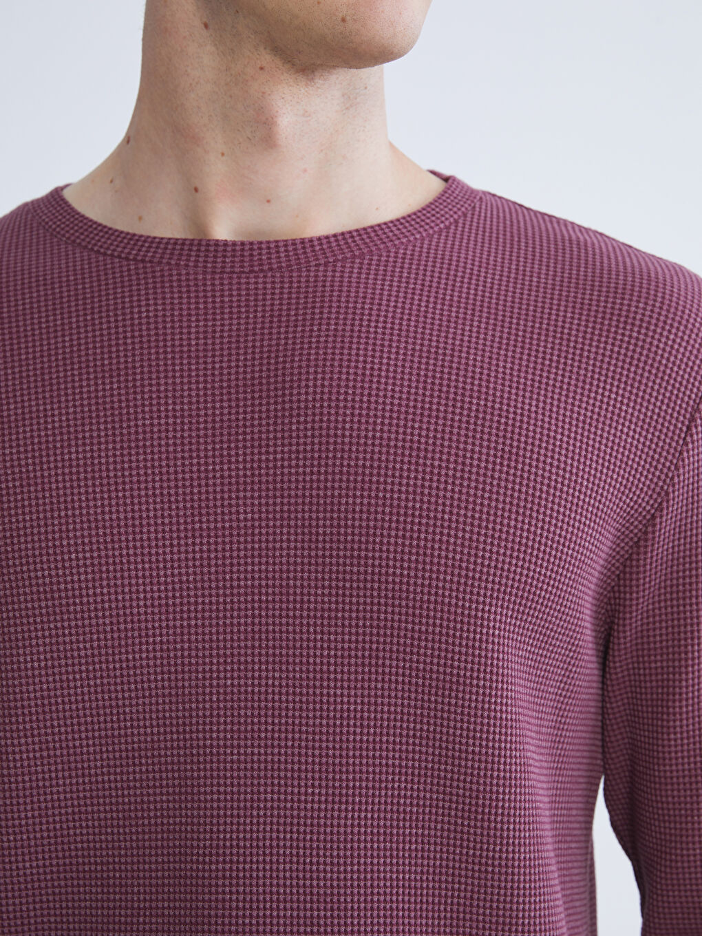 تيشيرت كم طويل بياقة دائرية للرجال-2