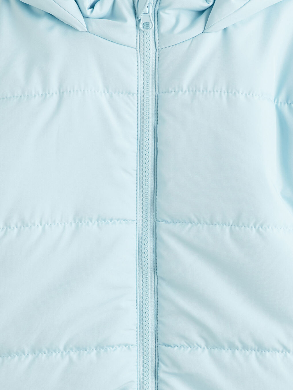 Mavi Kapüşonlu Kız Çocuk Mont-2