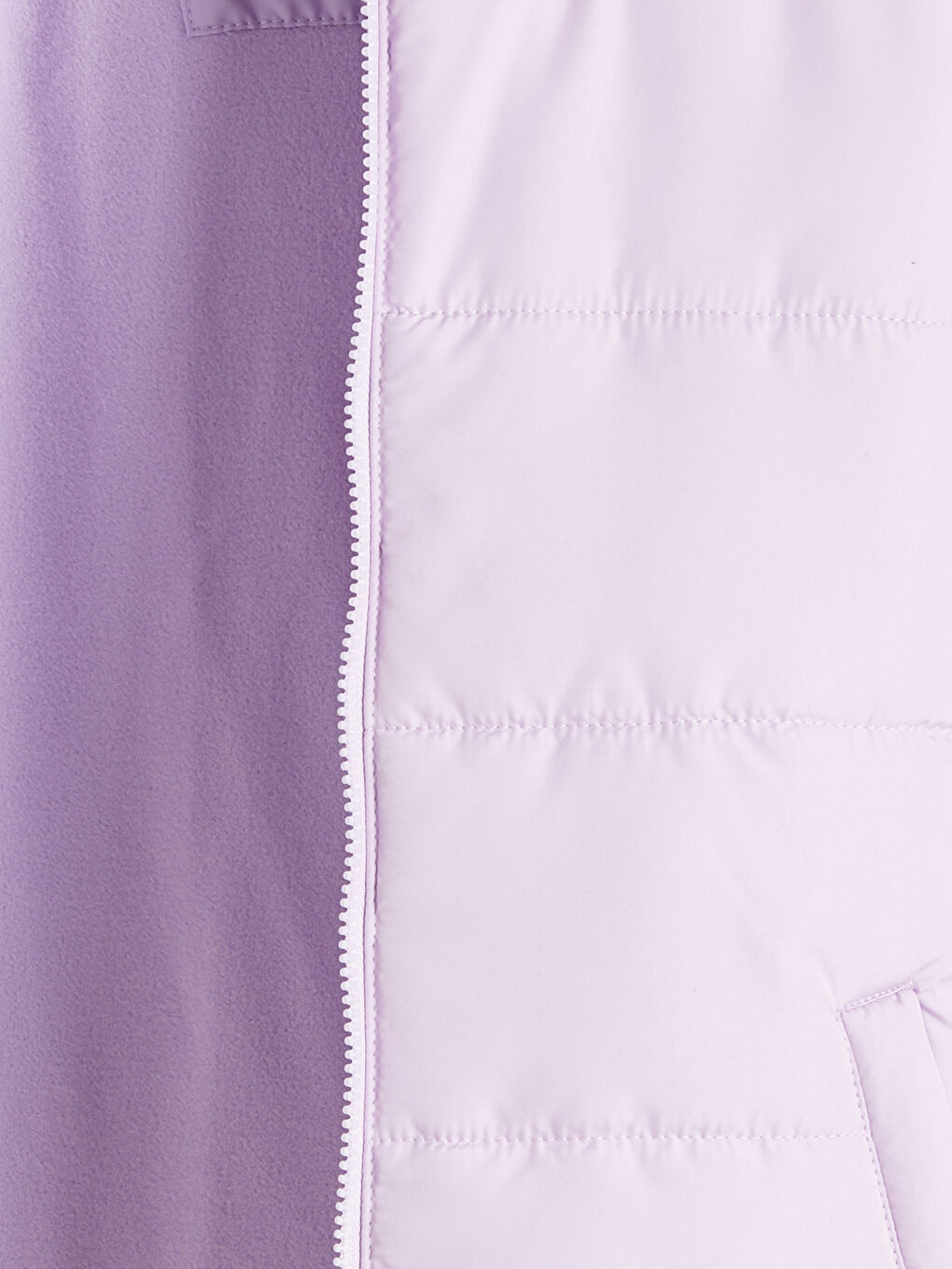 Lila Kapüşonlu Kız Çocuk Mont-1