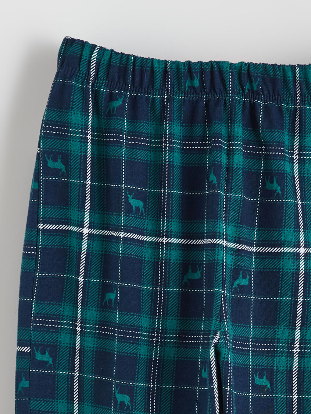 Elasticated Waist Plaid Boys' Pyjama Bottoms-2