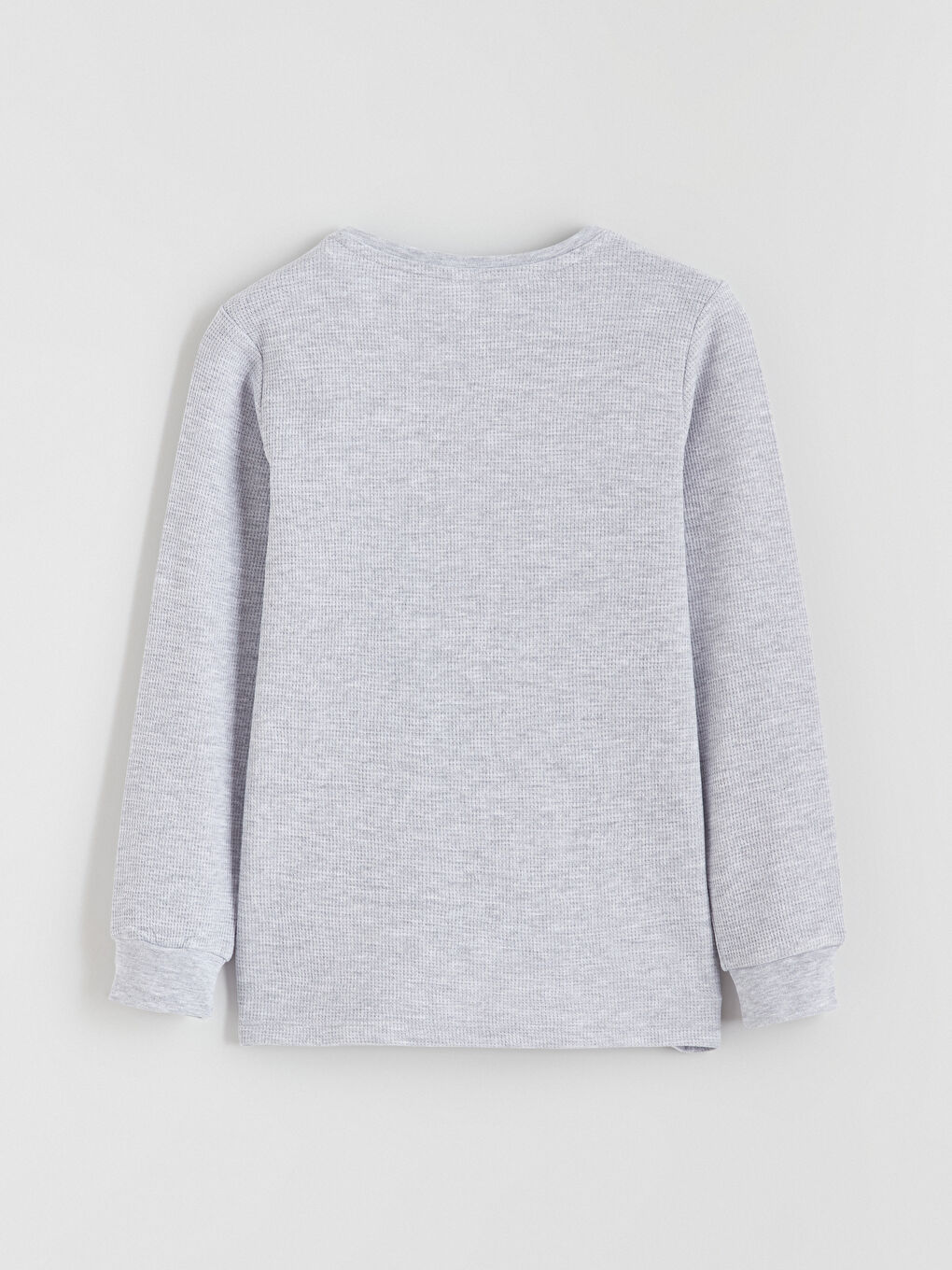 Gri Bisiklet Yaka Erkek Çocuk Pijama Takımı-3