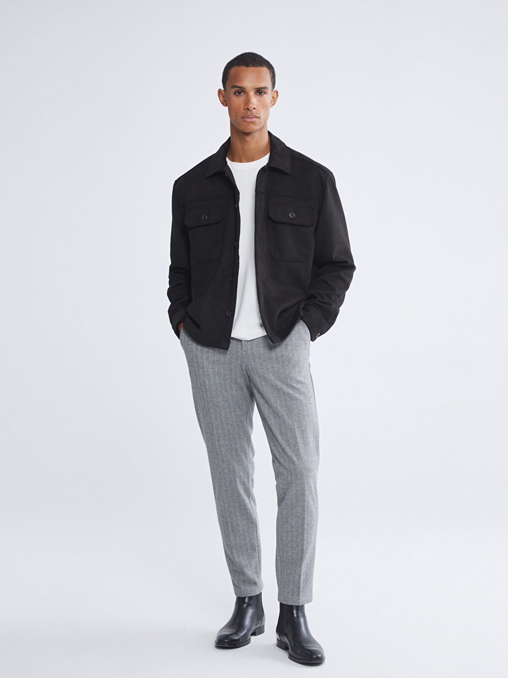 جاكيت قميص رجال بكول مبوطنة-1