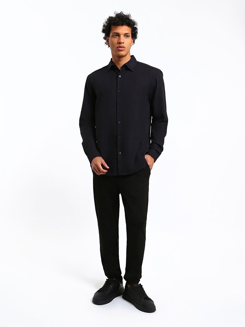 Regular Fit Long Sleeve Men's Shirt-1