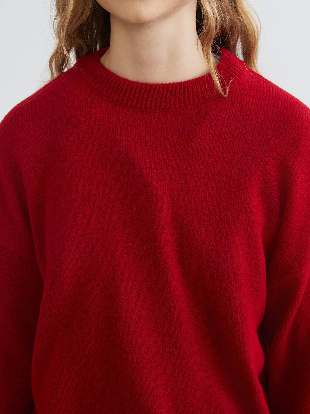 Crew Neck Oversize Women's Knitwear Sweater-2