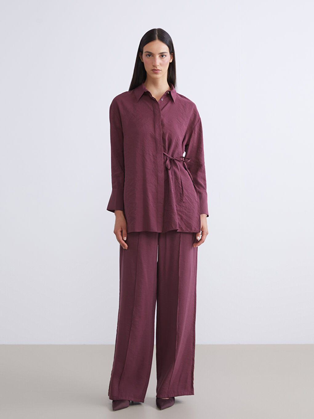 Tunique Chemise Oversize en Mélange Modal pour Femmes-1