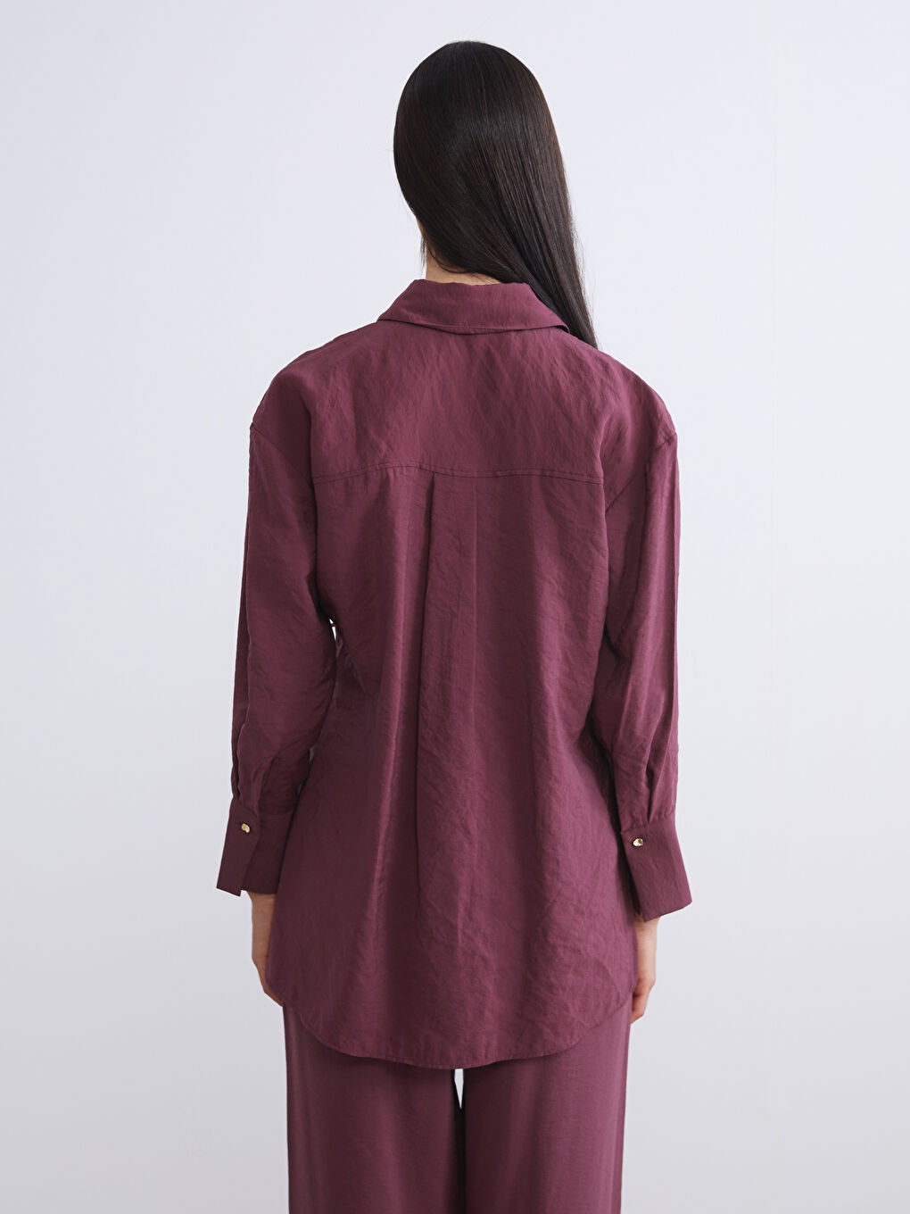 Tunique Chemise Oversize en Mélange Modal pour Femmes-3