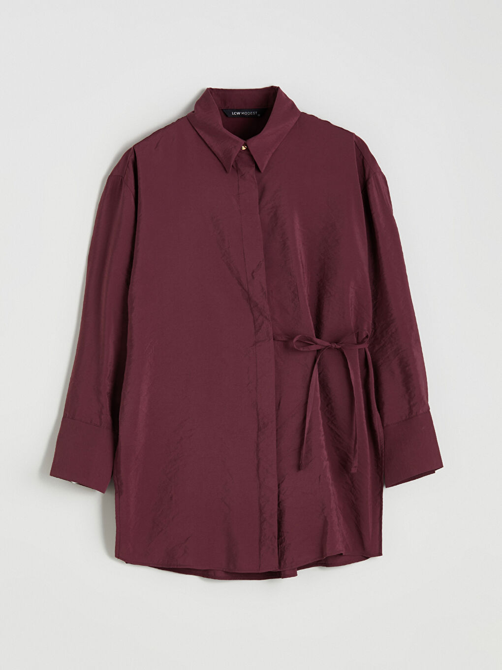 Tunique Chemise Oversize en Mélange Modal pour Femmes-4