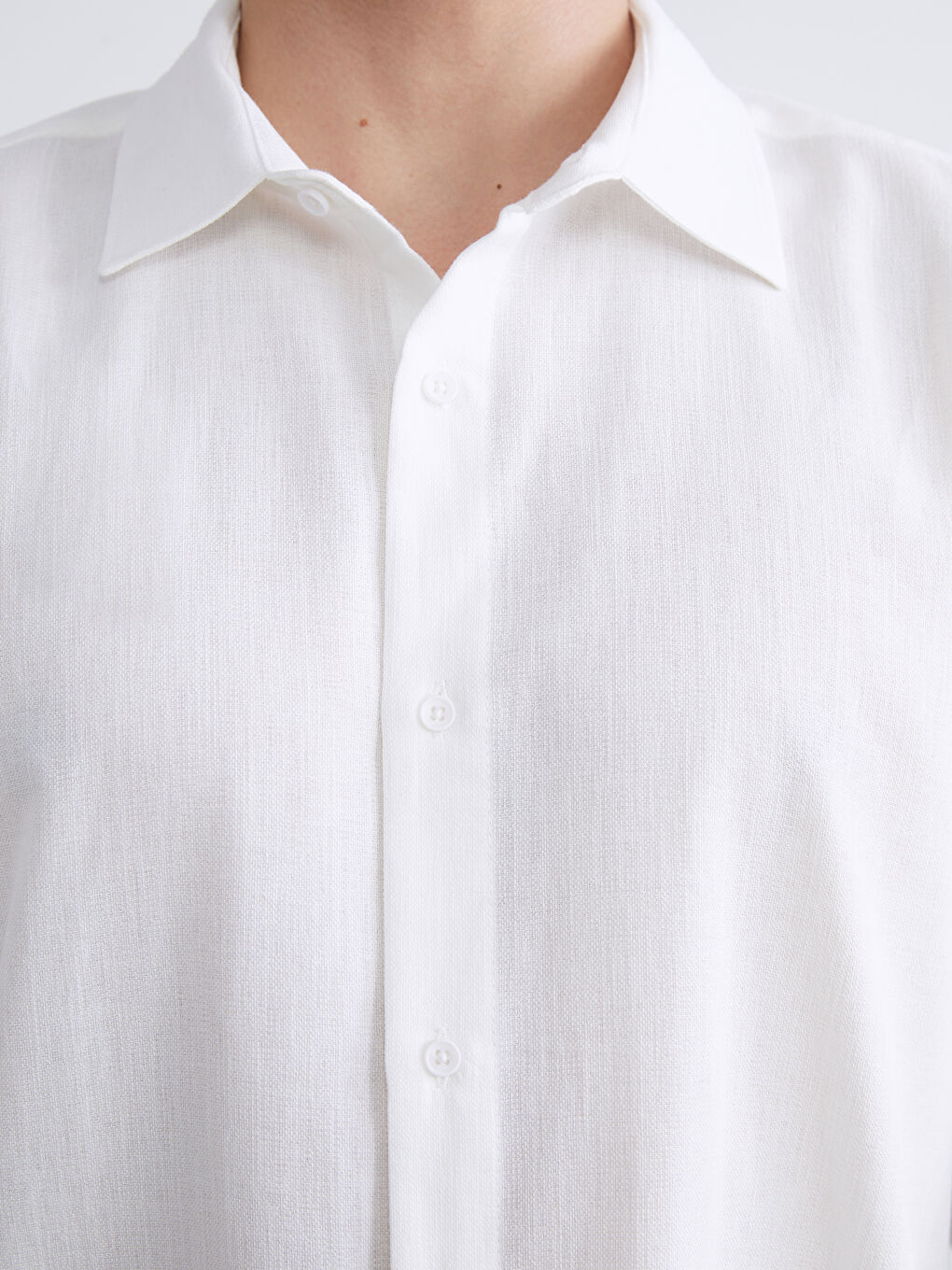 LCW Vision Regular Fit Long Sleeve Dobby Fabric Men's Shirt -W5I462Z8-R9J