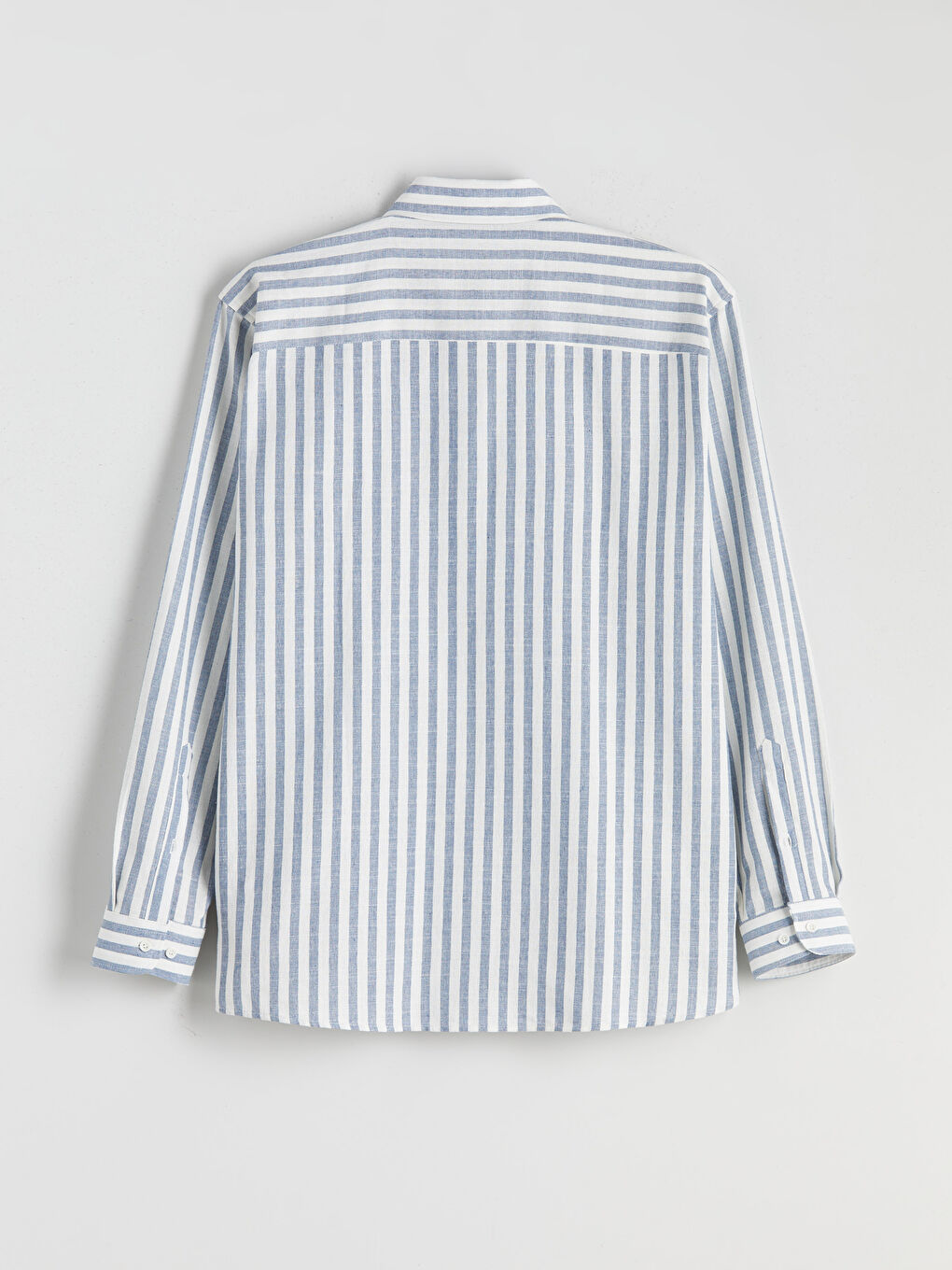 LCW Vision Regular Fit Long Sleeve Striped Men's Shirt -W5I463Z8-LGB