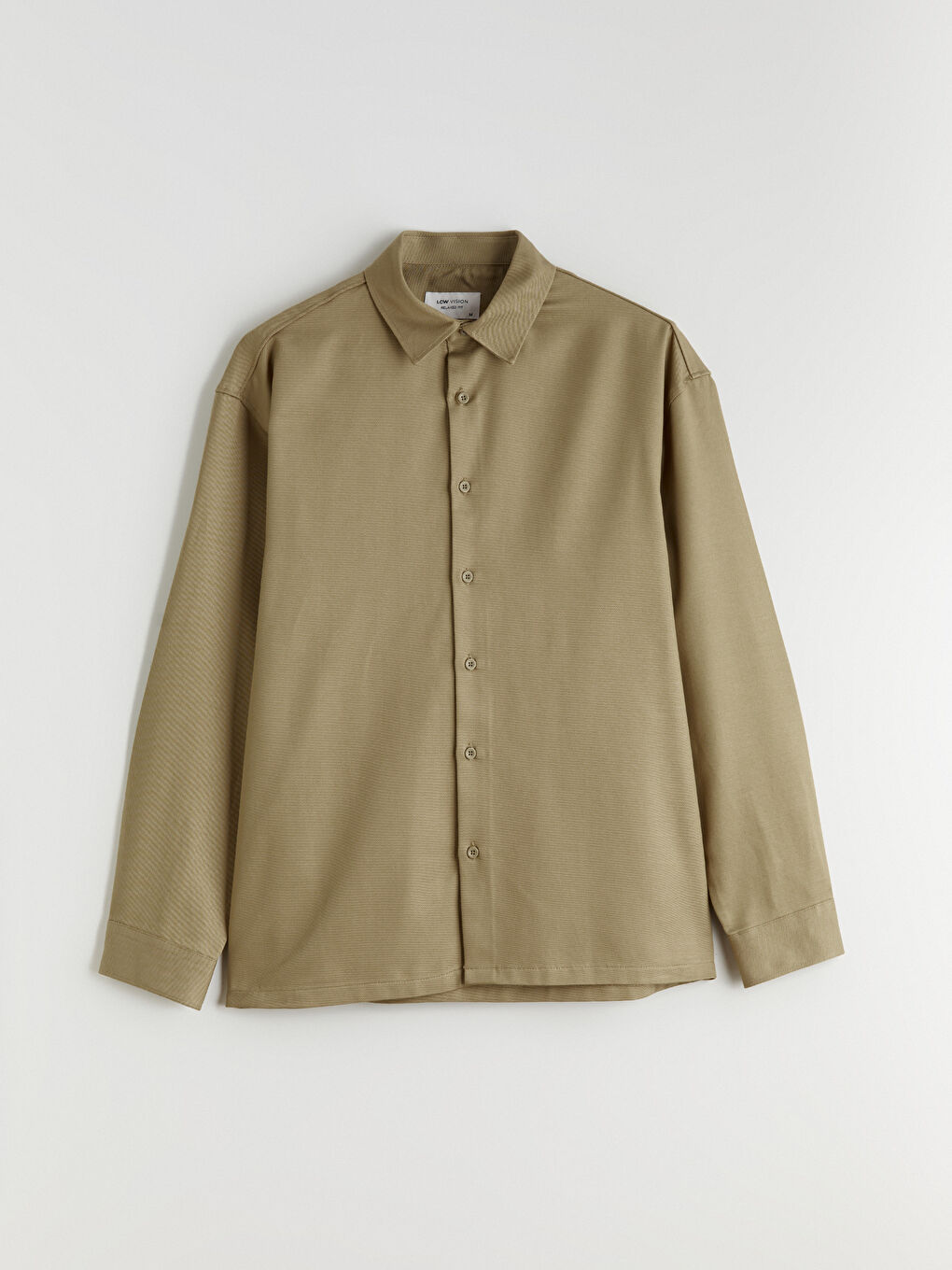 Bej Slim Fit Uzun Kollu Erkek Gömlek-4