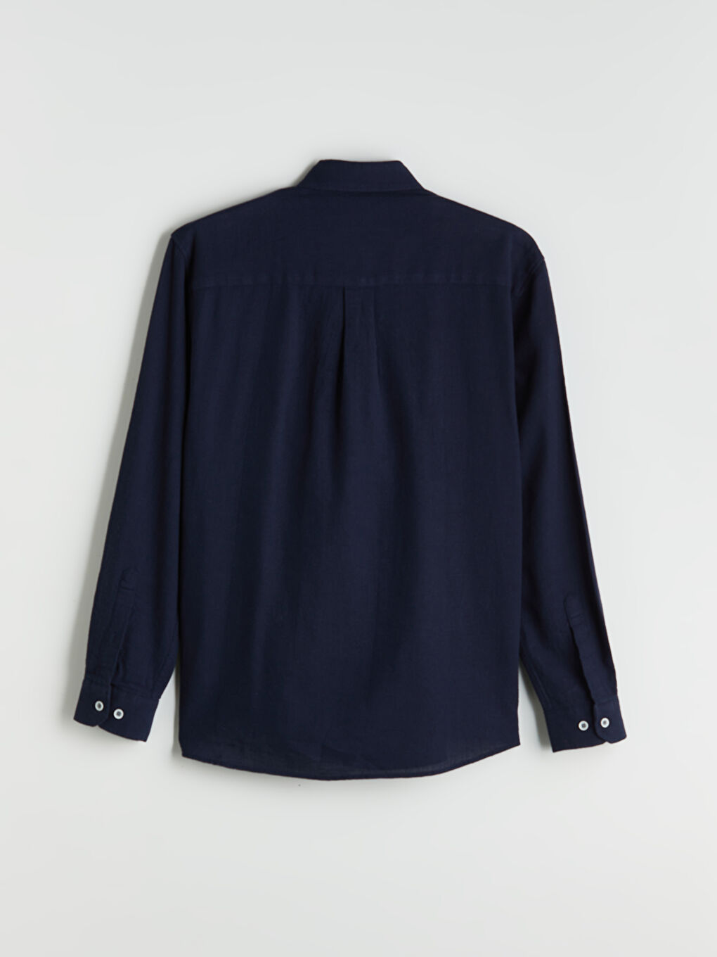 Lacivert Regular Fit Uzun Kollu Erkek Gömlek-5