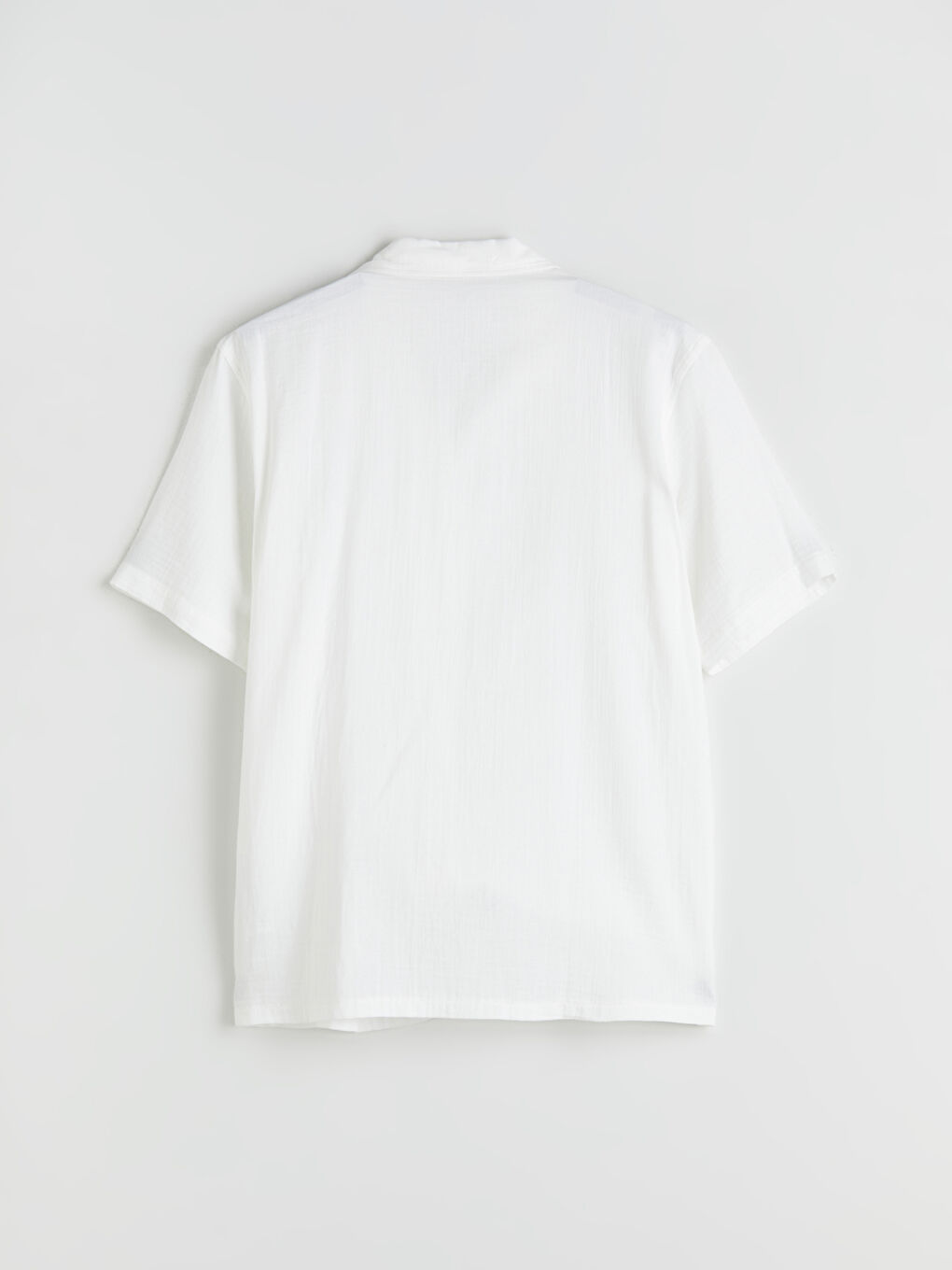 Ekru Standart Fit Kısa Kollu Erkek Gömlek-5