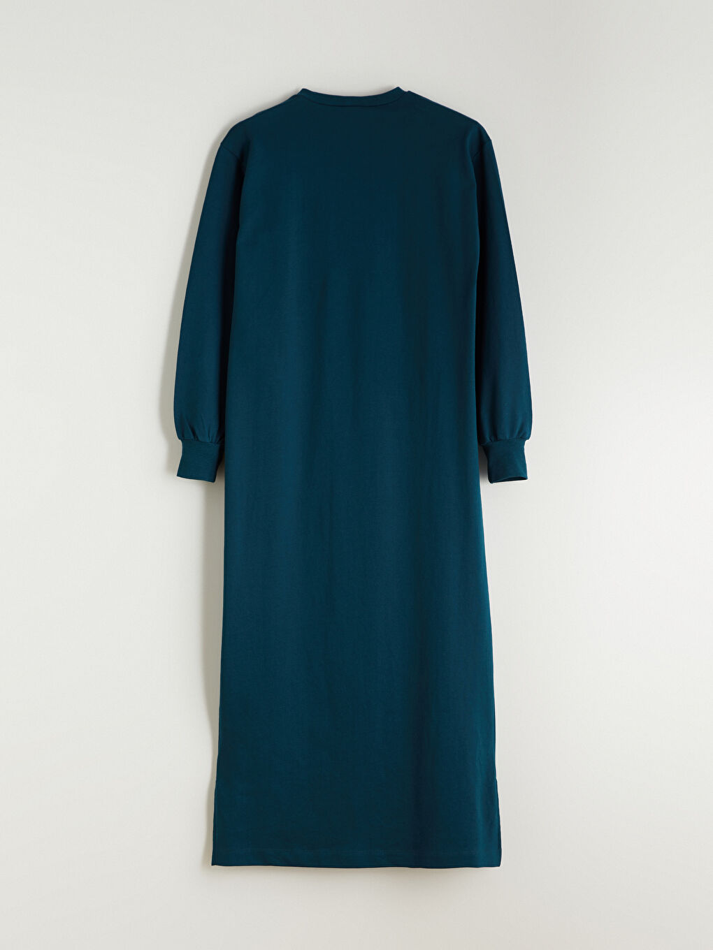 Petrol Bisiklet Yaka Sweatshirt Elbise-5