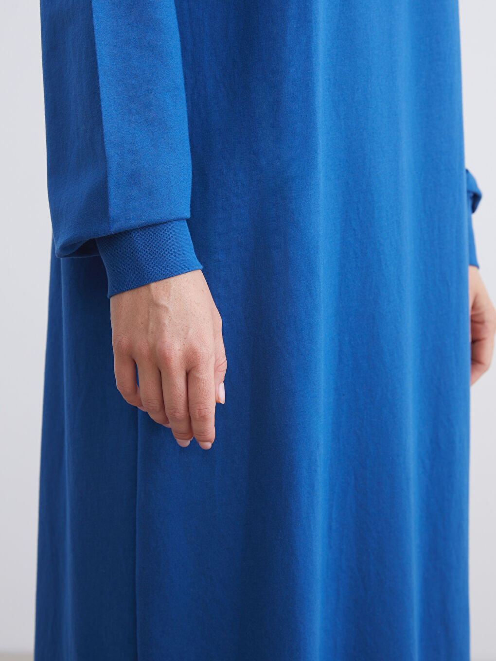 Mavi Bisiklet Yaka Sweatshirt Elbise-2