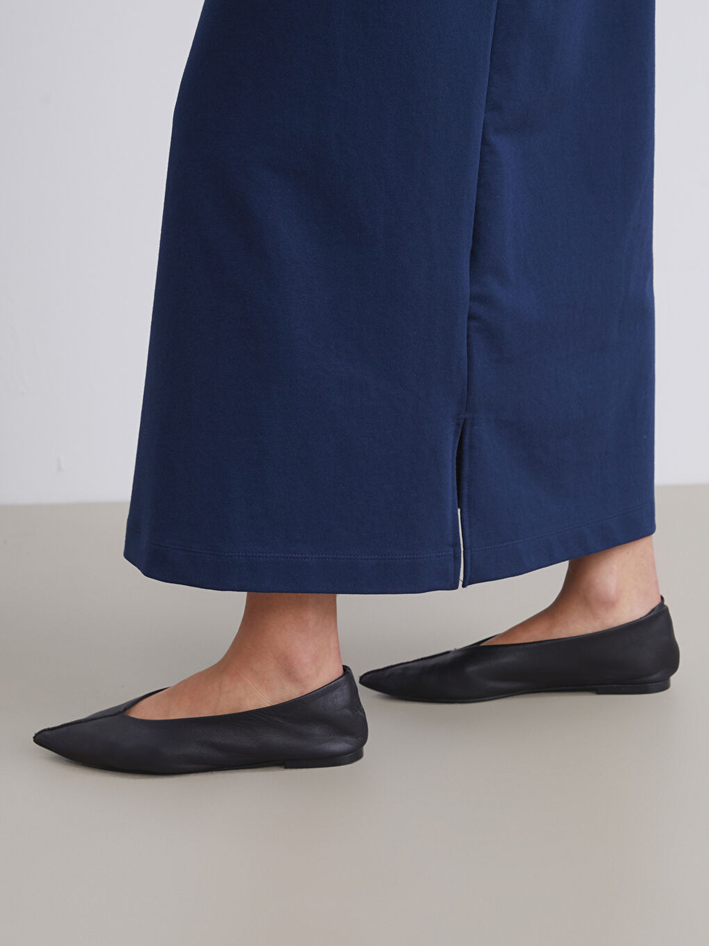 Lacivert Bisiklet Yaka Sweatshirt Elbise-3