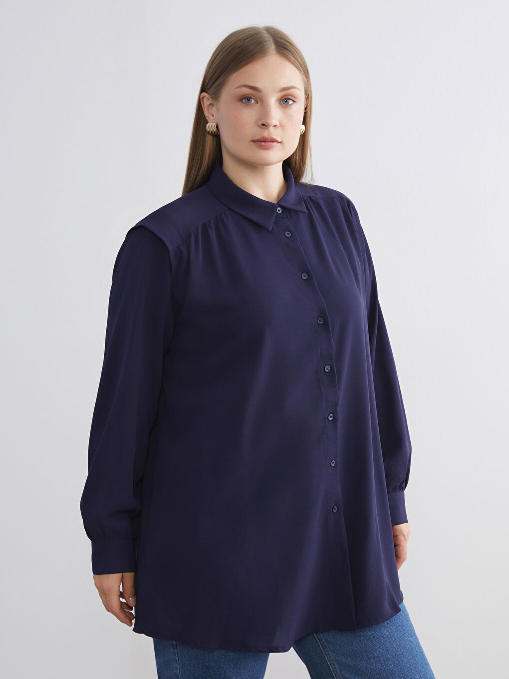 Oversize Women's Shirt Tunic-1