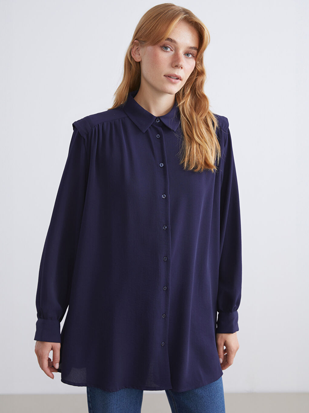 LCW Modest Oversize Women's Shirt Tunic -W5I480Z8-CUY
