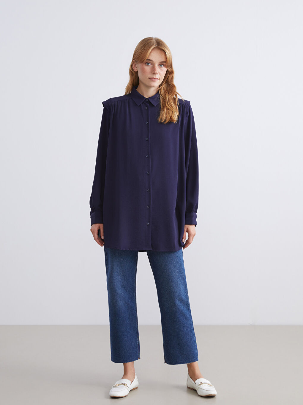 LCW Modest Oversize Women's Shirt Tunic -W5I480Z8-CUY