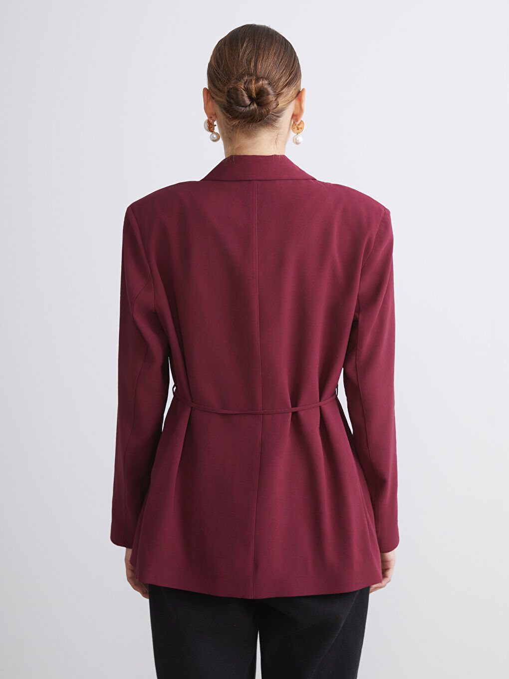 LCW Modest Belted Women's Blazer Jacket -W5I481Z8-DCL