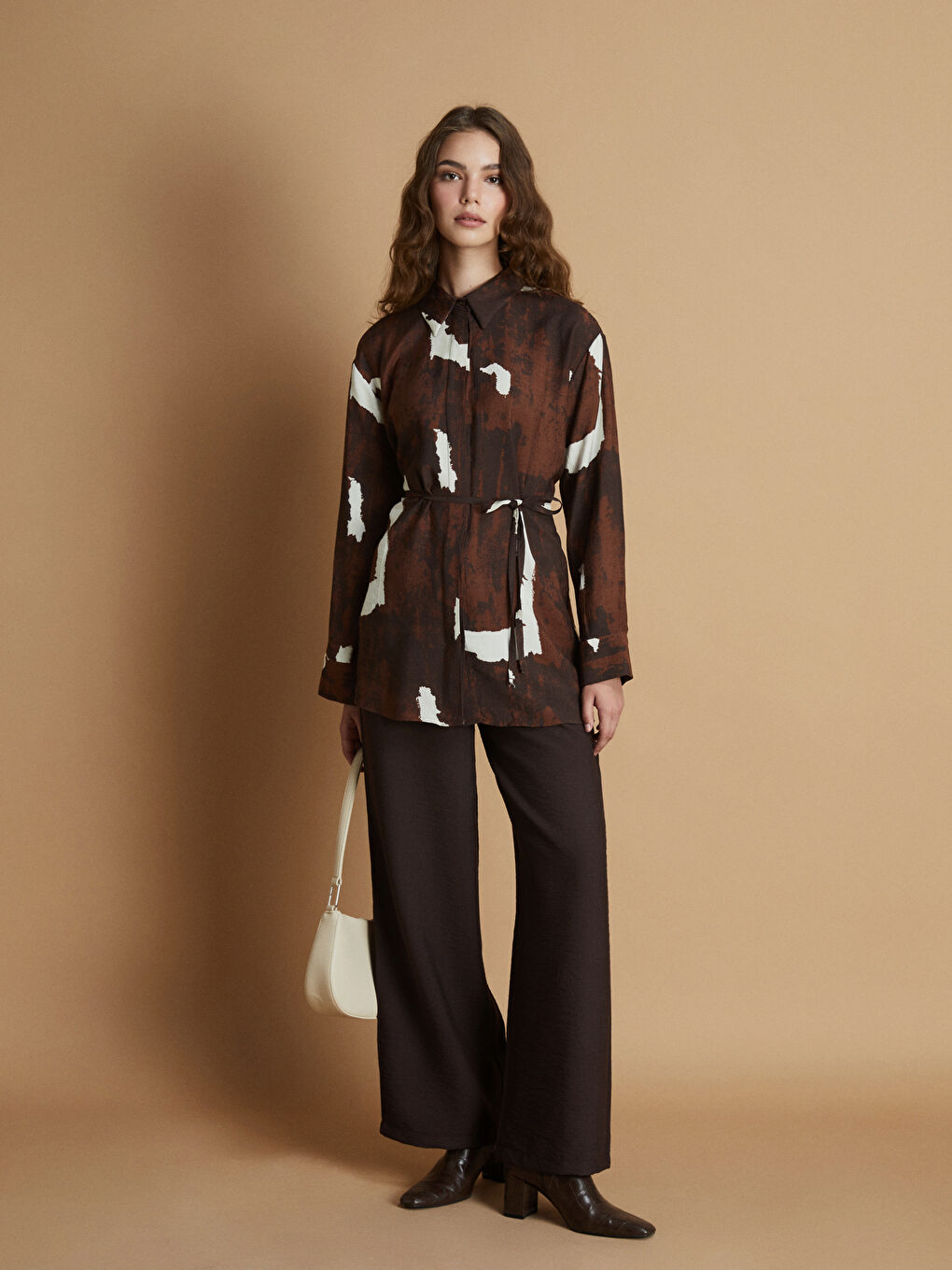 Woman BROWN Shirt Tunic-2