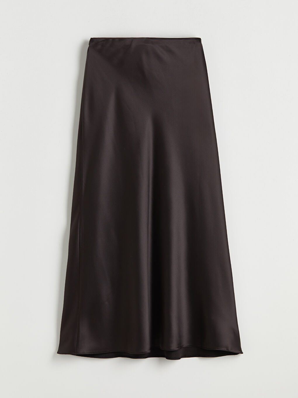 Kahverengi Dar Fit Saten Etek-8