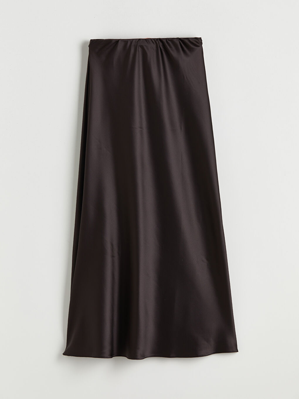 Kahverengi Dar Fit Saten Etek-9