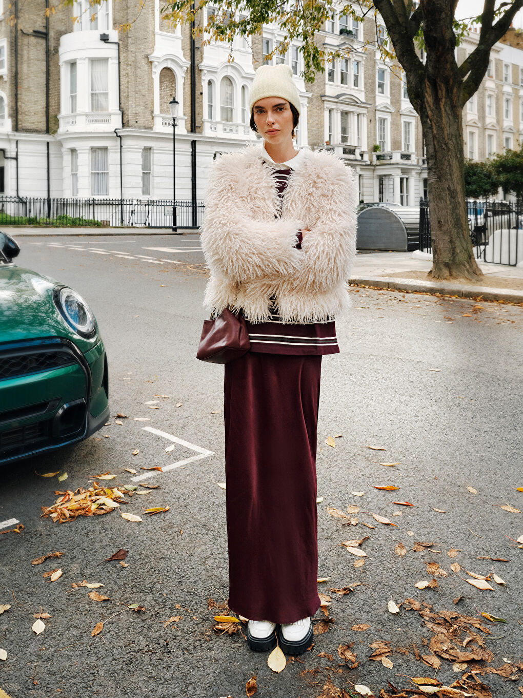 Bordo Dar Fit Saten Etek