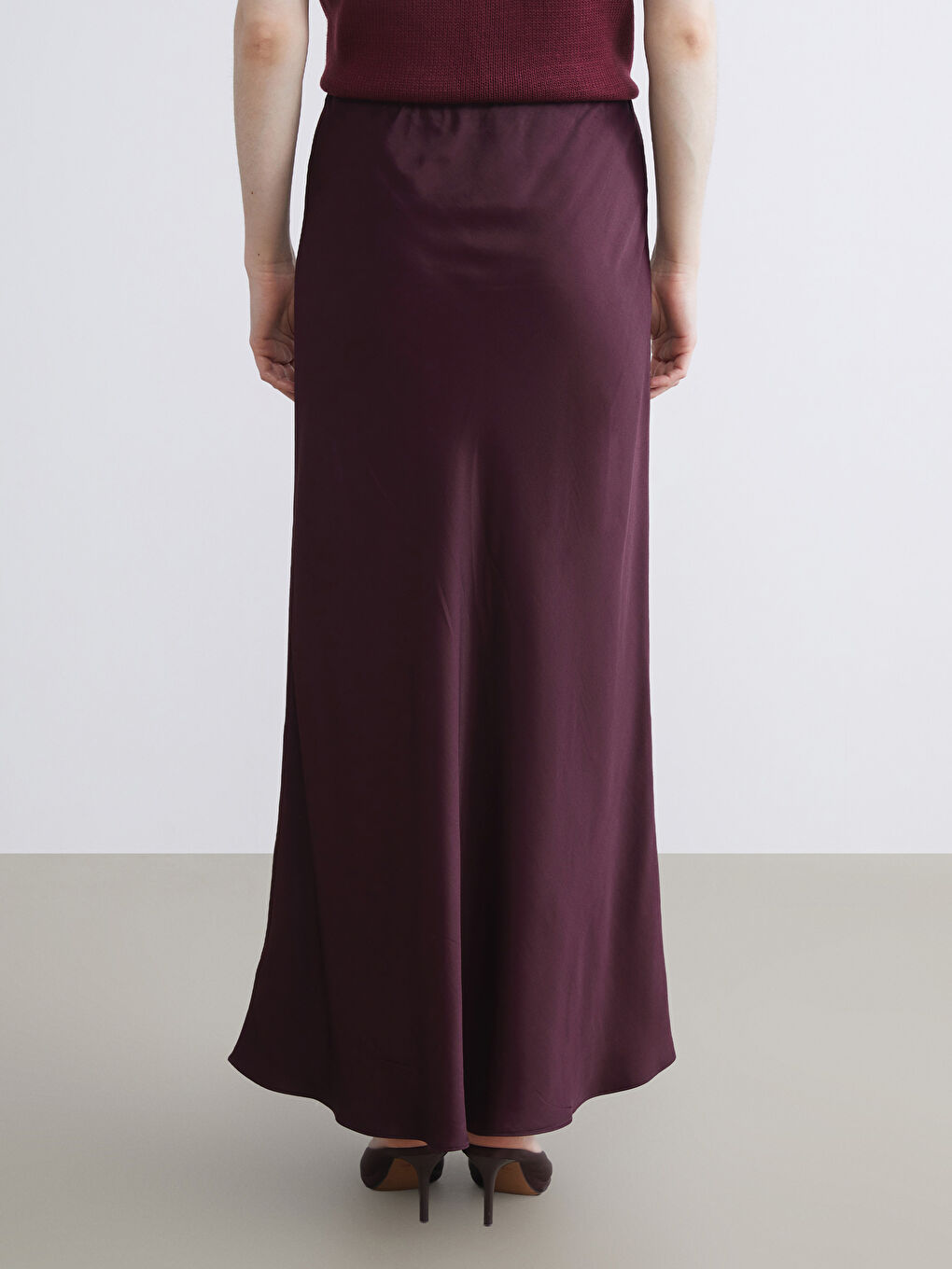 Bordo Dar Fit Saten Etek-4