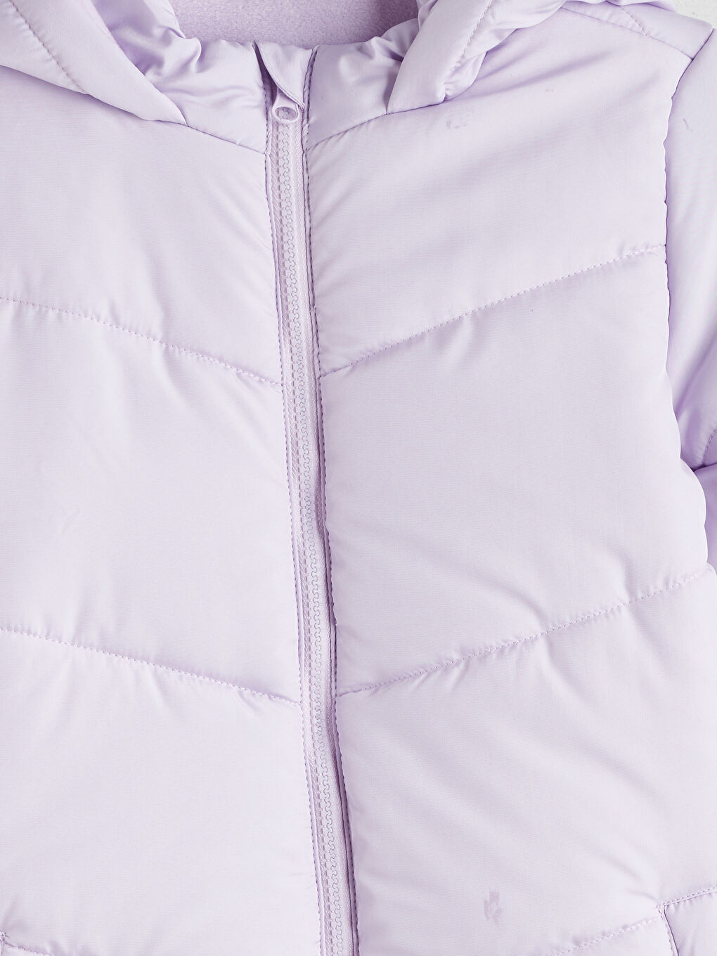 Lila Kapüşonlu Kız Çocuk Mont-2